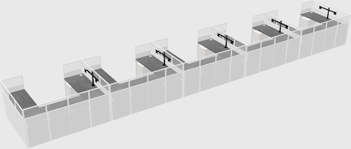 U-shaped cubicle
