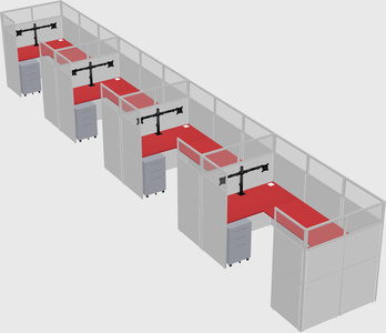 U-shaped cubicle