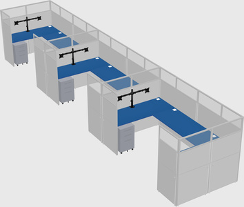 U-shaped cubicle
