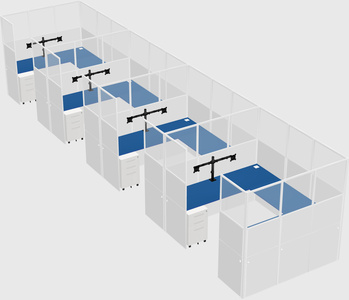 U-shaped cubicle