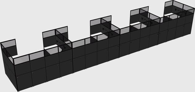 U-shaped cubicle