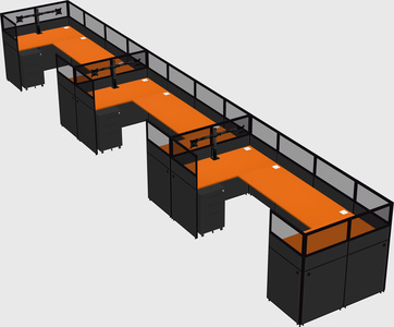 U-shaped cubicle