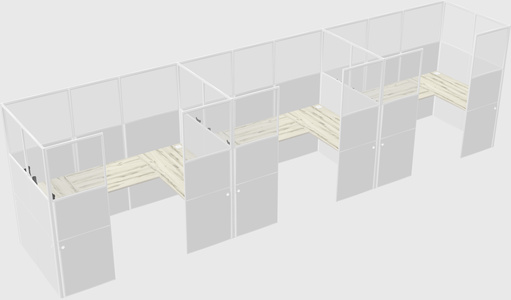Cabine en u