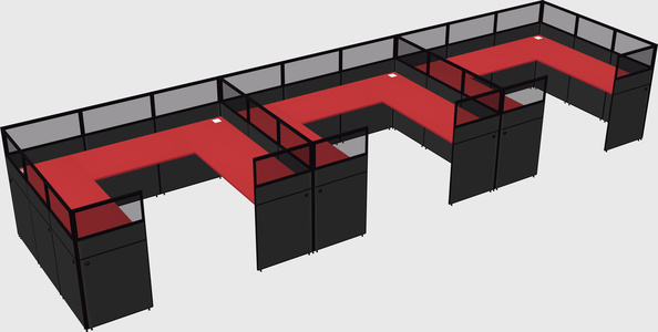 U-shaped cubicle