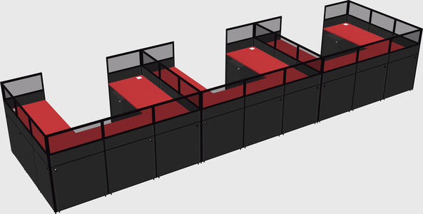 U-shaped cubicle