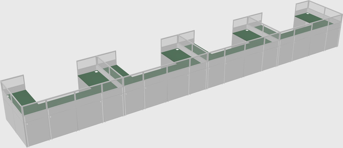 U-shaped cubicle