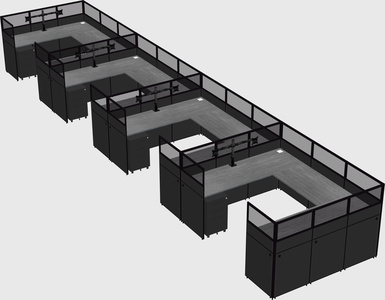 U-shaped cubicle