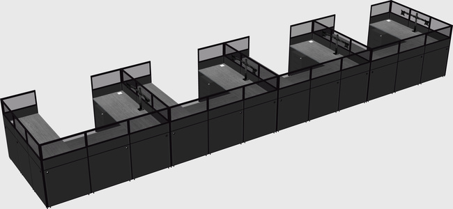 U-shaped cubicle