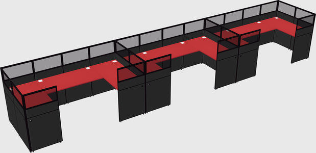 U-shaped cubicle