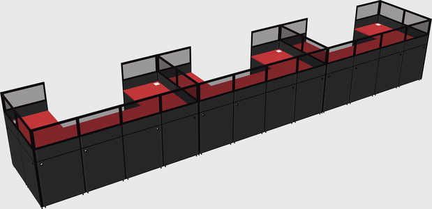U-shaped cubicle