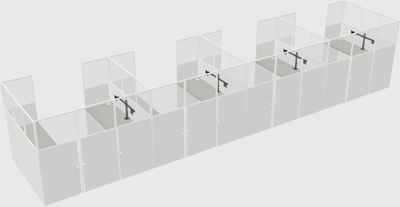 U-shaped cubicle