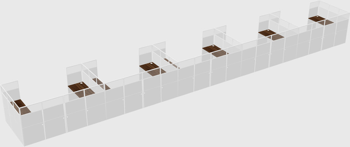 U-shaped cubicle