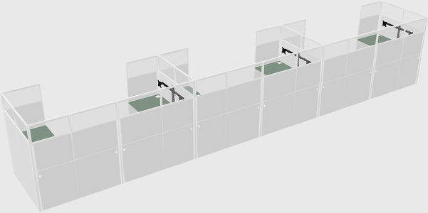 U-shaped cubicle