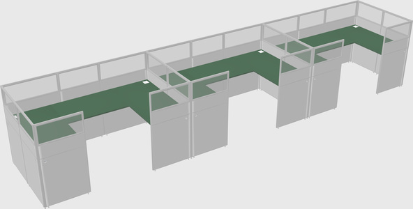 U-shaped cubicle