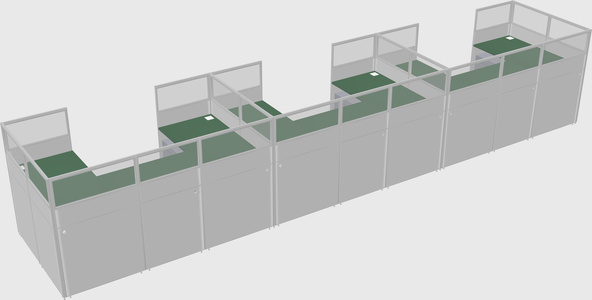U-shaped cubicle