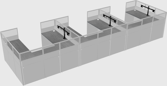 U-shaped cubicle