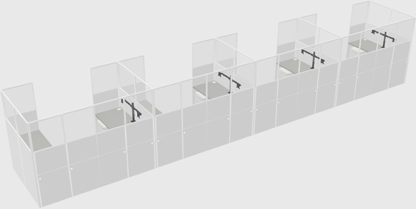 U-shaped cubicle