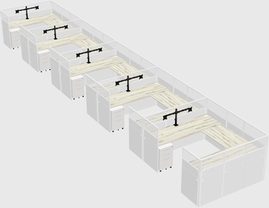 U-shaped cubicle