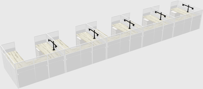 U-shaped cubicle