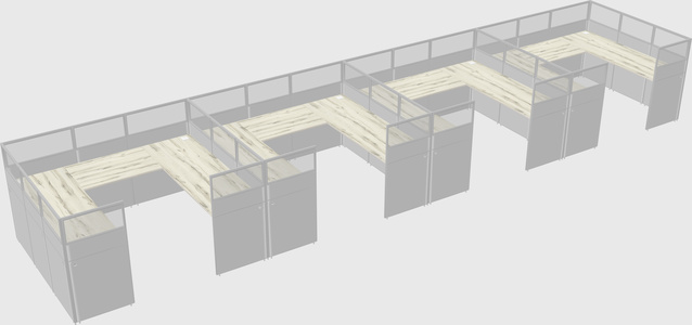 U-shaped cubicle
