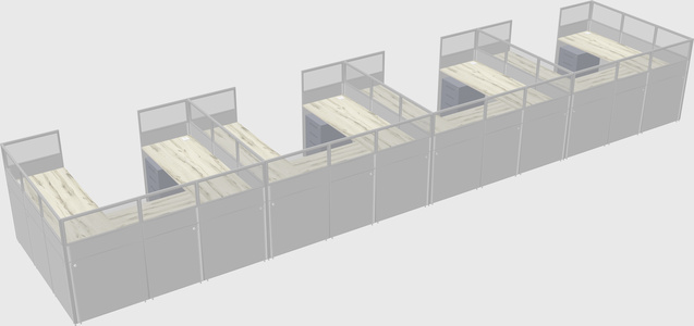 U-shaped cubicle