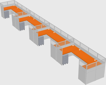U-shaped cubicle