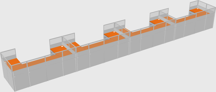 U-shaped cubicle