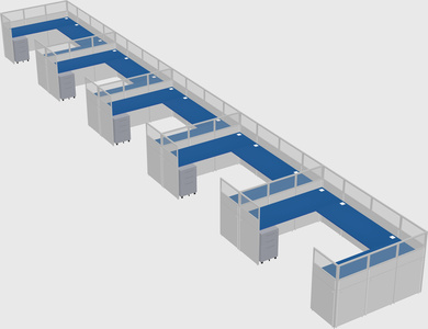 U-shaped cubicle