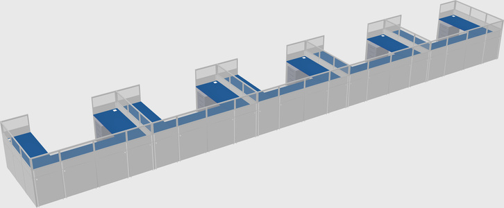 U-shaped cubicle