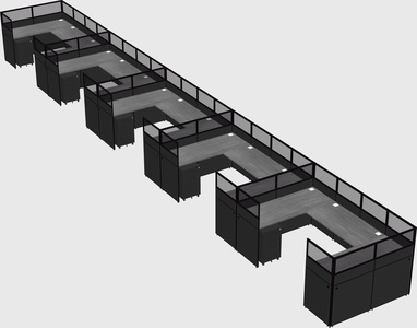 U-shaped cubicle