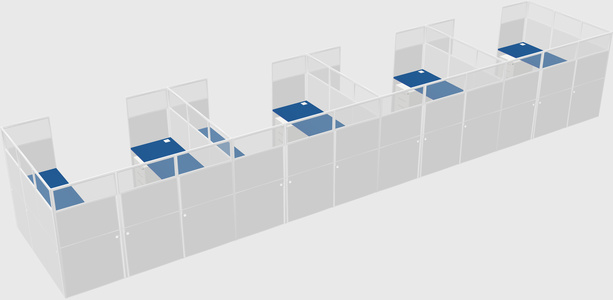 U-shaped cubicle