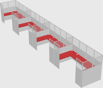 U-shaped cubicle