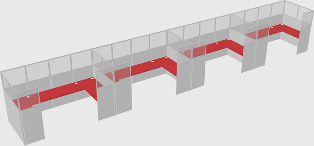 U-shaped cubicle