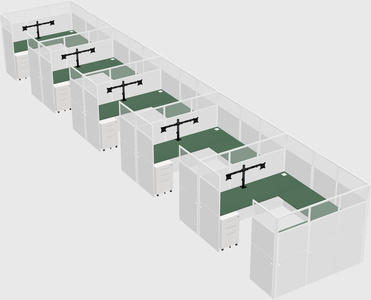 U-shaped cubicle