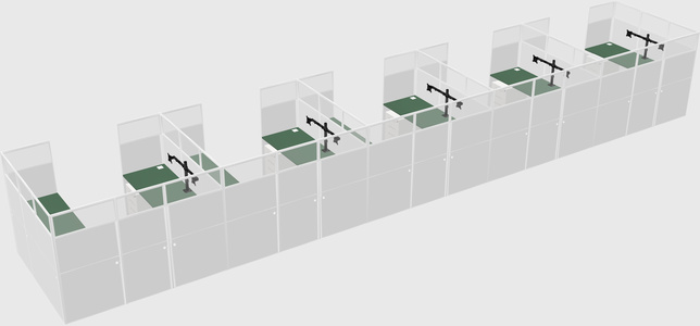 U-shaped cubicle