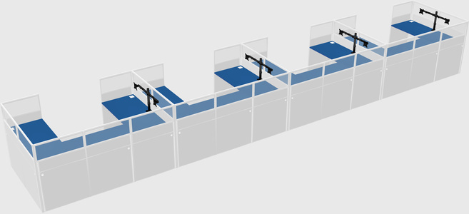 U-shaped cubicle