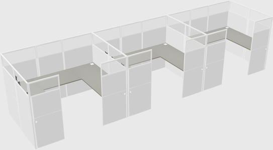 U-shaped cubicle