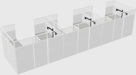 U-shaped cubicle