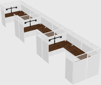 U-shaped cubicle