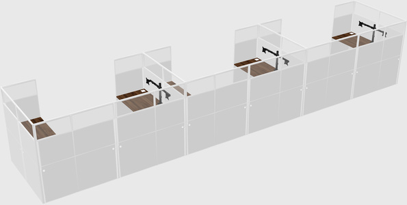 U-shaped cubicle
