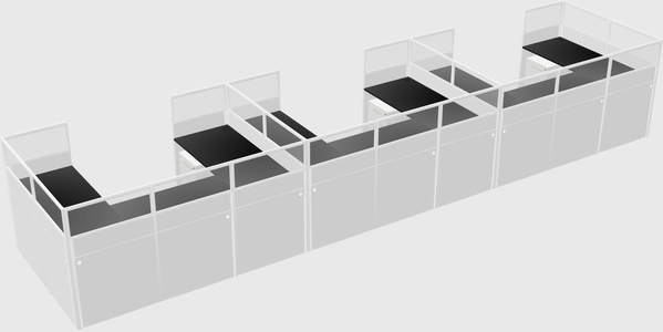 U-shaped cubicle