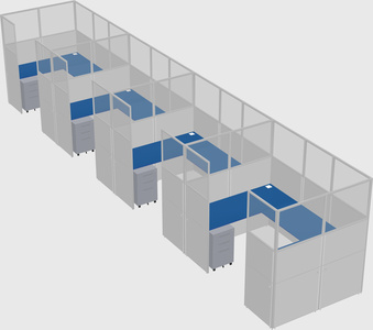 U-shaped cubicle