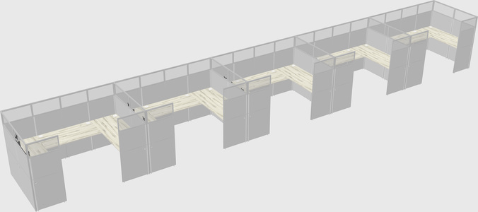 U-shaped cubicle