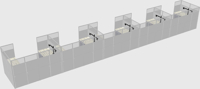U-shaped cubicle