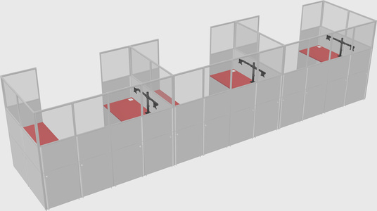 U-shaped cubicle