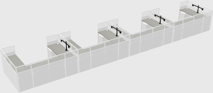 U-shaped cubicle