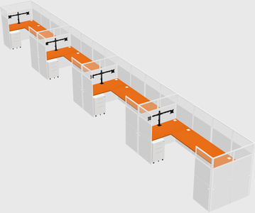 U-shaped cubicle