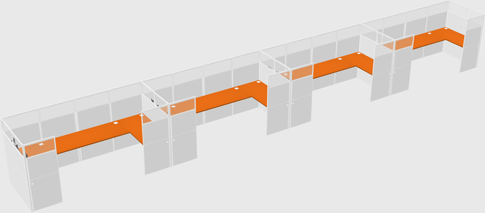 U-shaped cubicle