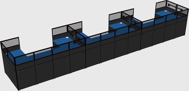 U-shaped cubicle