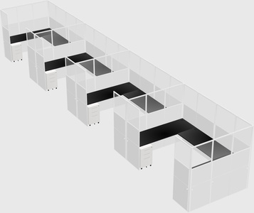 U-shaped cubicle